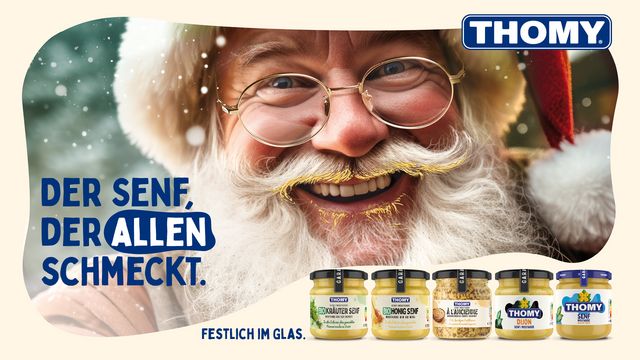 Even Santa Claus is a THOMY mustard lover – a lasting impression is guaranteed.